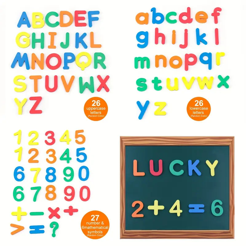 Hard Foam Magnetic Refrigerator Magnets for Learning - 79pcs set